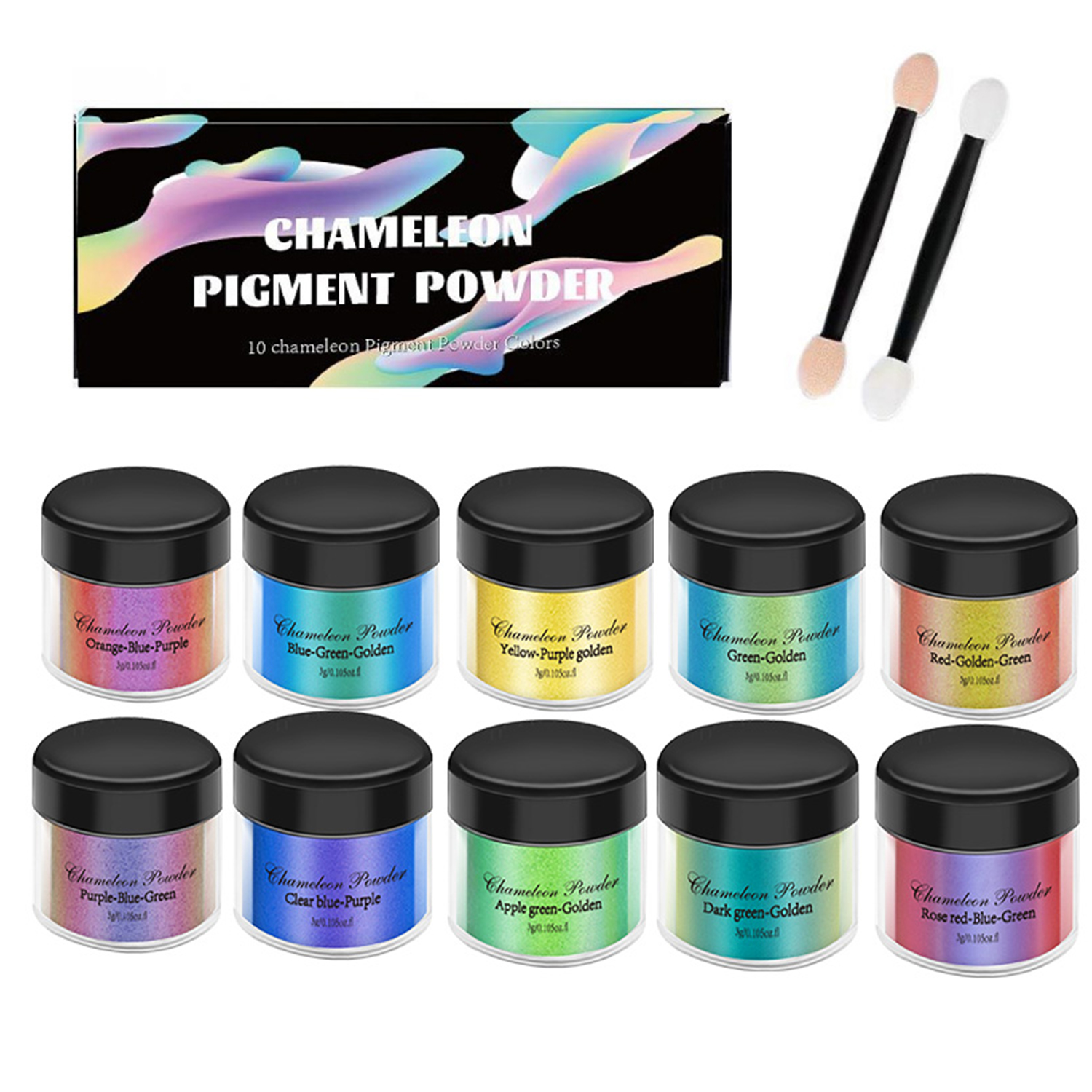 10/20pcs Mirror Chameleons Pig - Resin Pigment Set ulasan dan harga