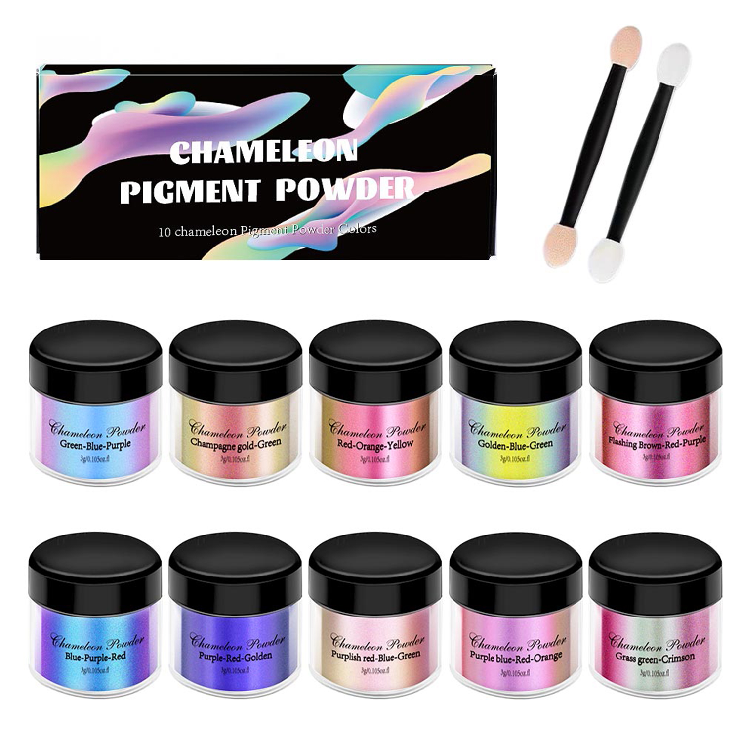 10/20pcs Mirror Chameleons Pig - Resin Pigment Set ulasan dan harga
