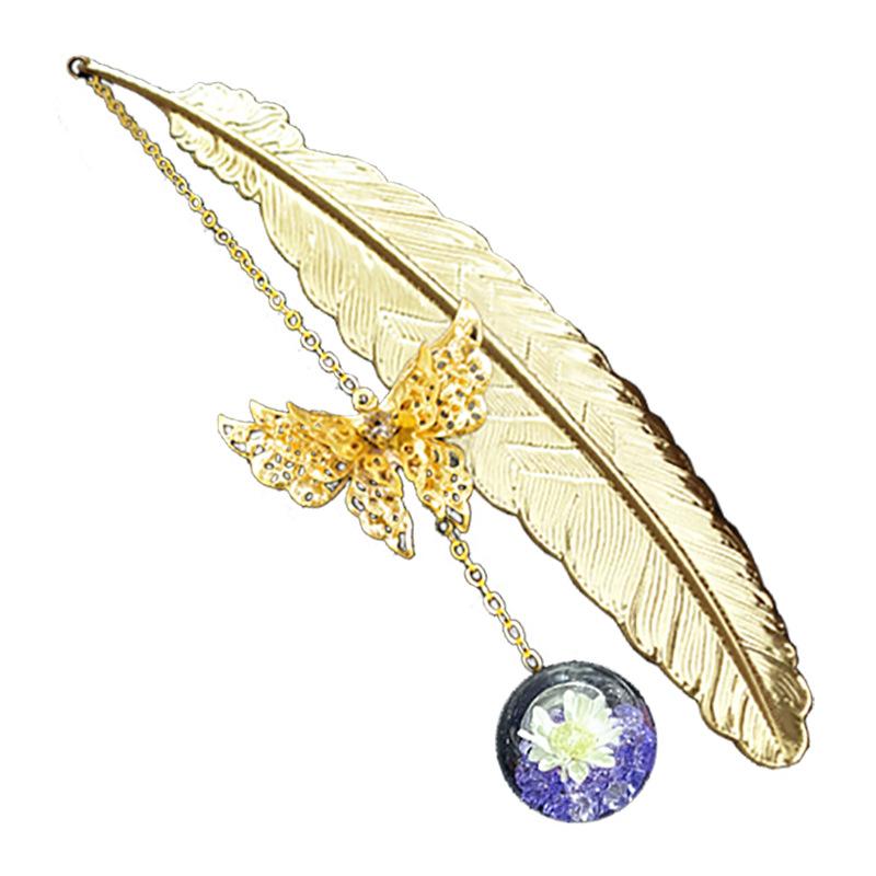 1PC Metal Bookmark Creative Im - Dried Flower Bulk ulasan dan harga