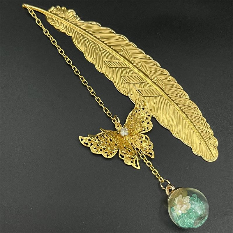 1PC Metal Bookmark Creative Im - Dried Flower Bulk ulasan dan harga