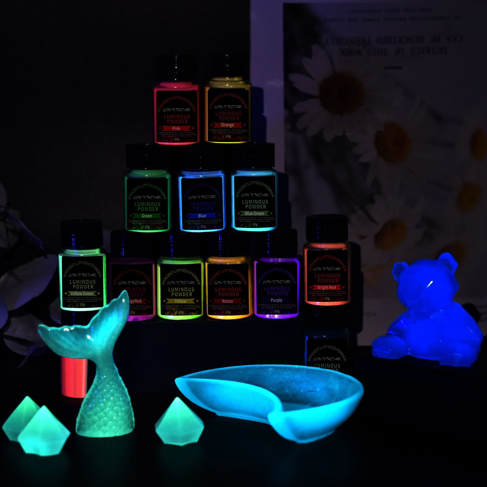 20g Long Lasting Bright Lumino - Resin Pigment Set ulasan dan harga