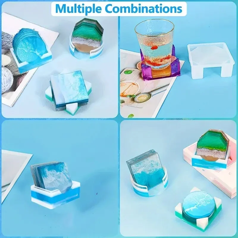5Pcs/Set DlY Epoxy Resin Cup C - Serving Tray Mold ulasan dan harga