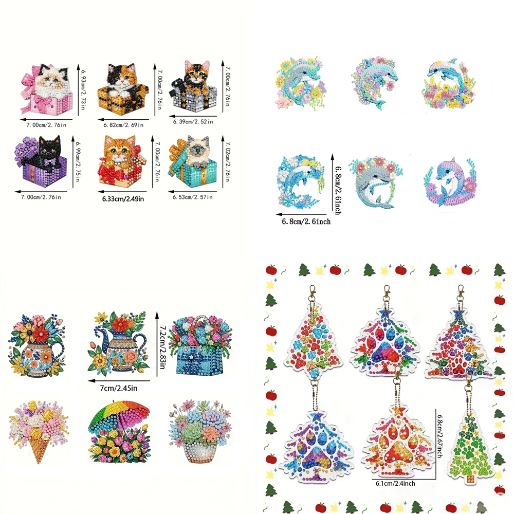 6-piece DIY Diamond Keychain - - Resin Craft Supplies ulasan dan harga