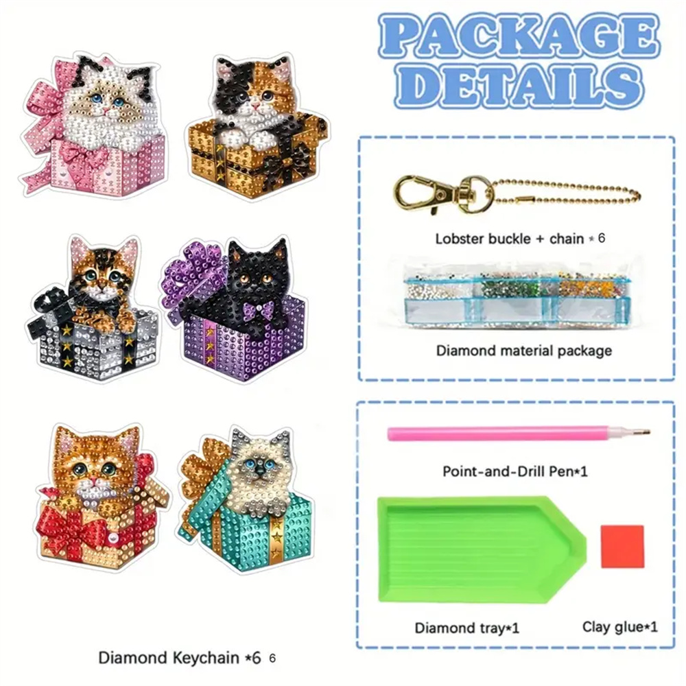 6-piece DIY Diamond Keychain - - Resin Craft Supplies ulasan dan harga