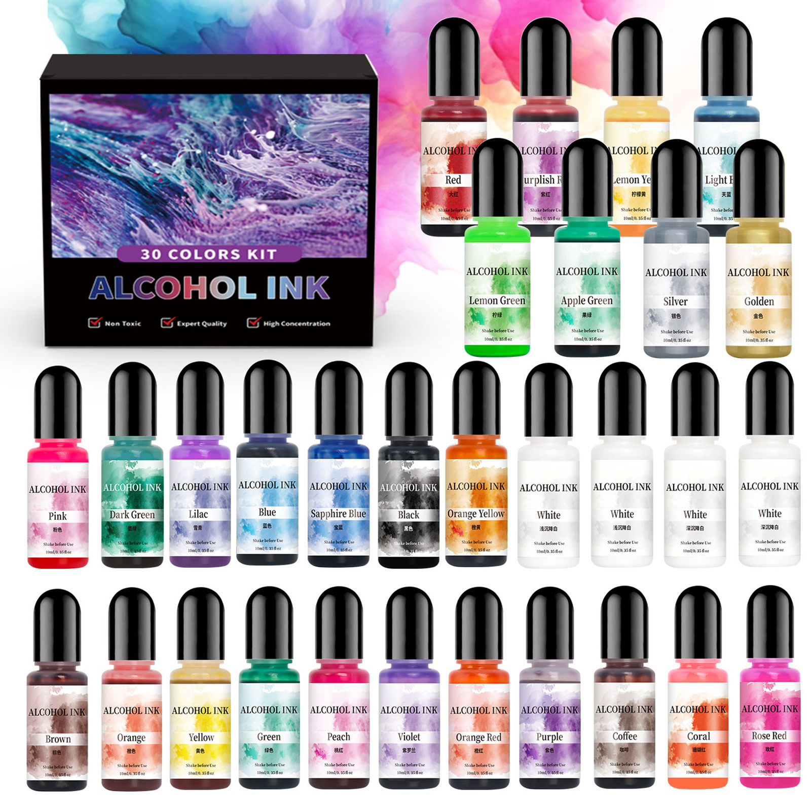 1set Art Ink Alcohol Epoxy Res - Resin Dye Alcohol ulasan dan harga