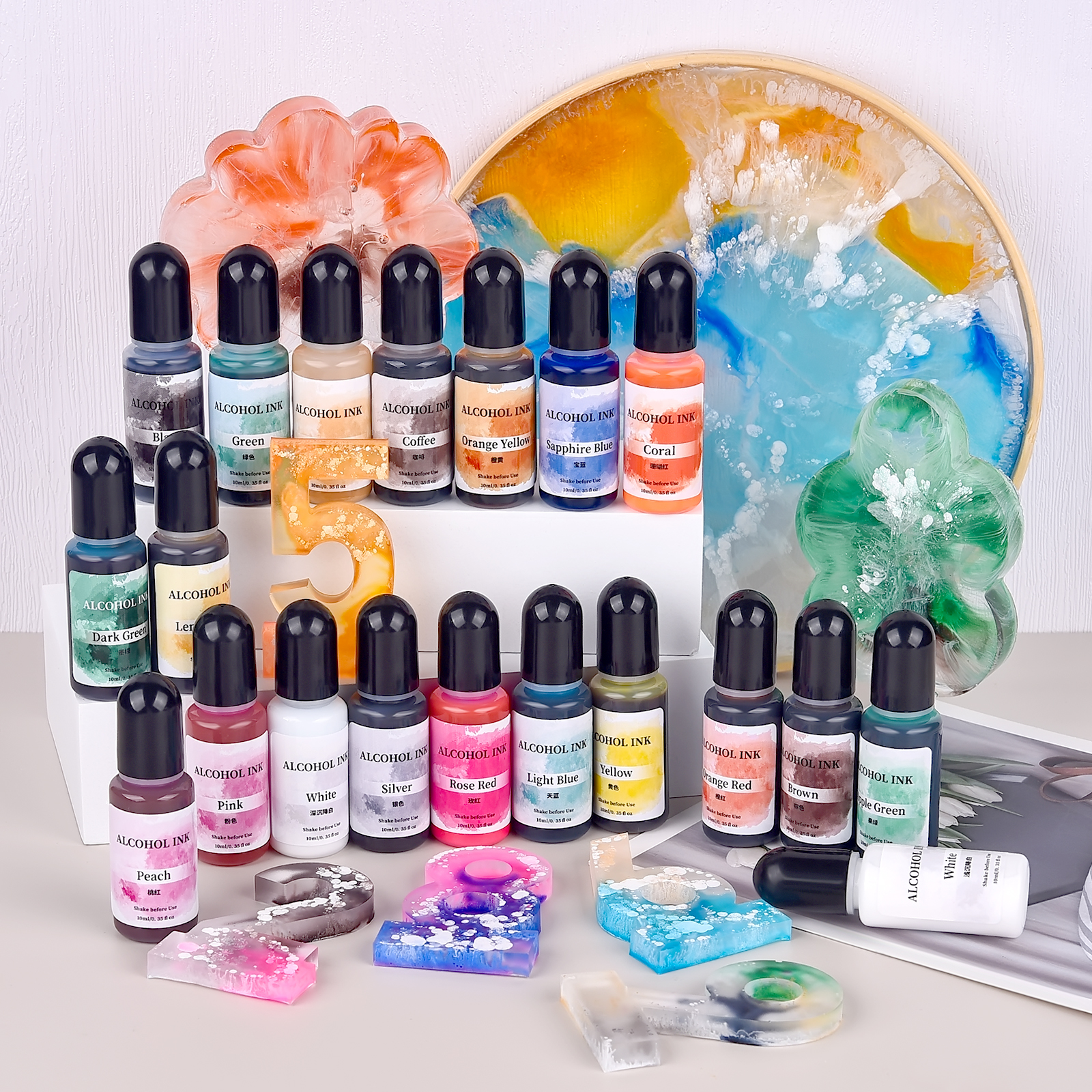 1set Art Ink Alcohol Epoxy Res - Resin Dye Alcohol ulasan dan harga