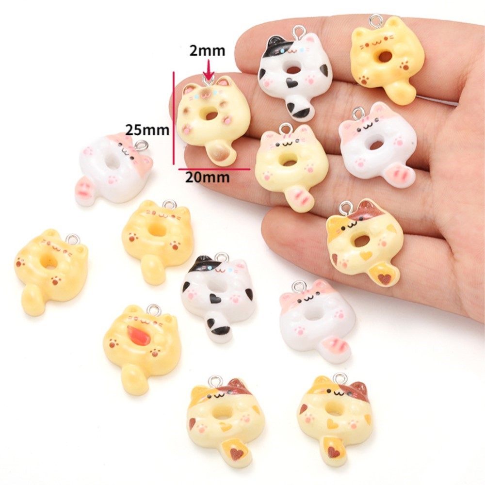 10Pcs Kawaii Cartoon Cat Resin - Resin Craft Projects ulasan dan harga