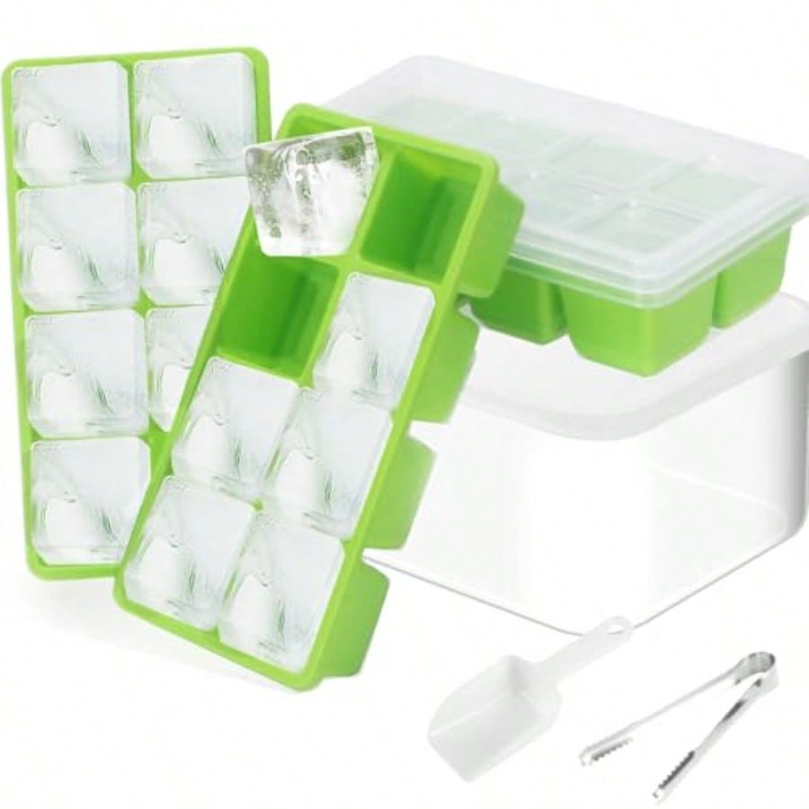 Ice Trays For Freezer With Lid - Silicone Mold Tray ulasan dan harga