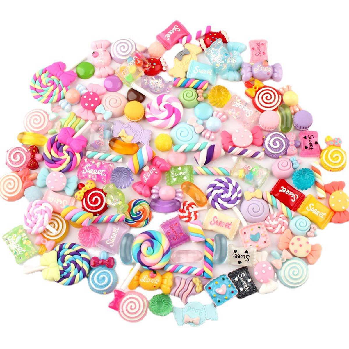 30pcs Random Candy Slime Charm - Resin Craft Material ulasan dan harga