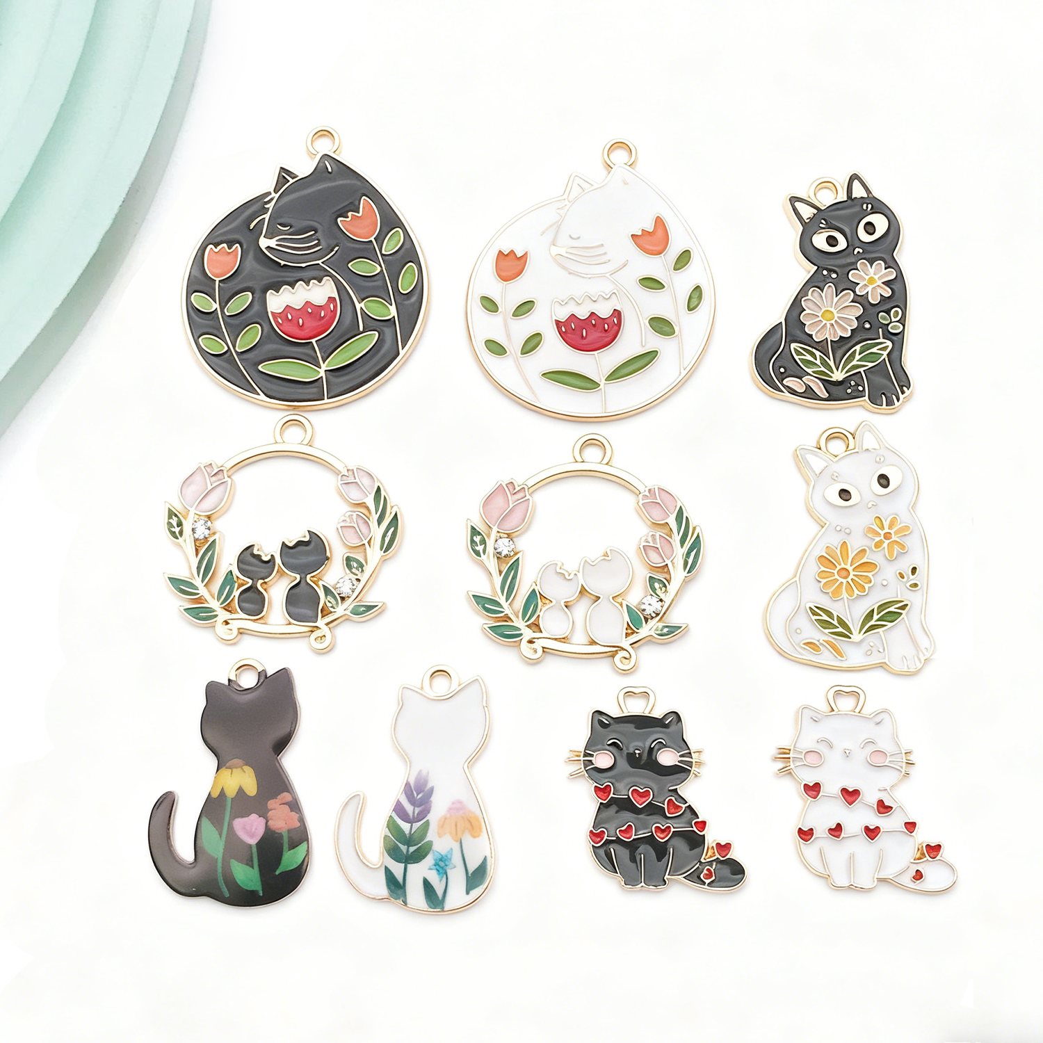 5/10pcs Resin Popular Cat Char - Resin Craft Material ulasan dan harga