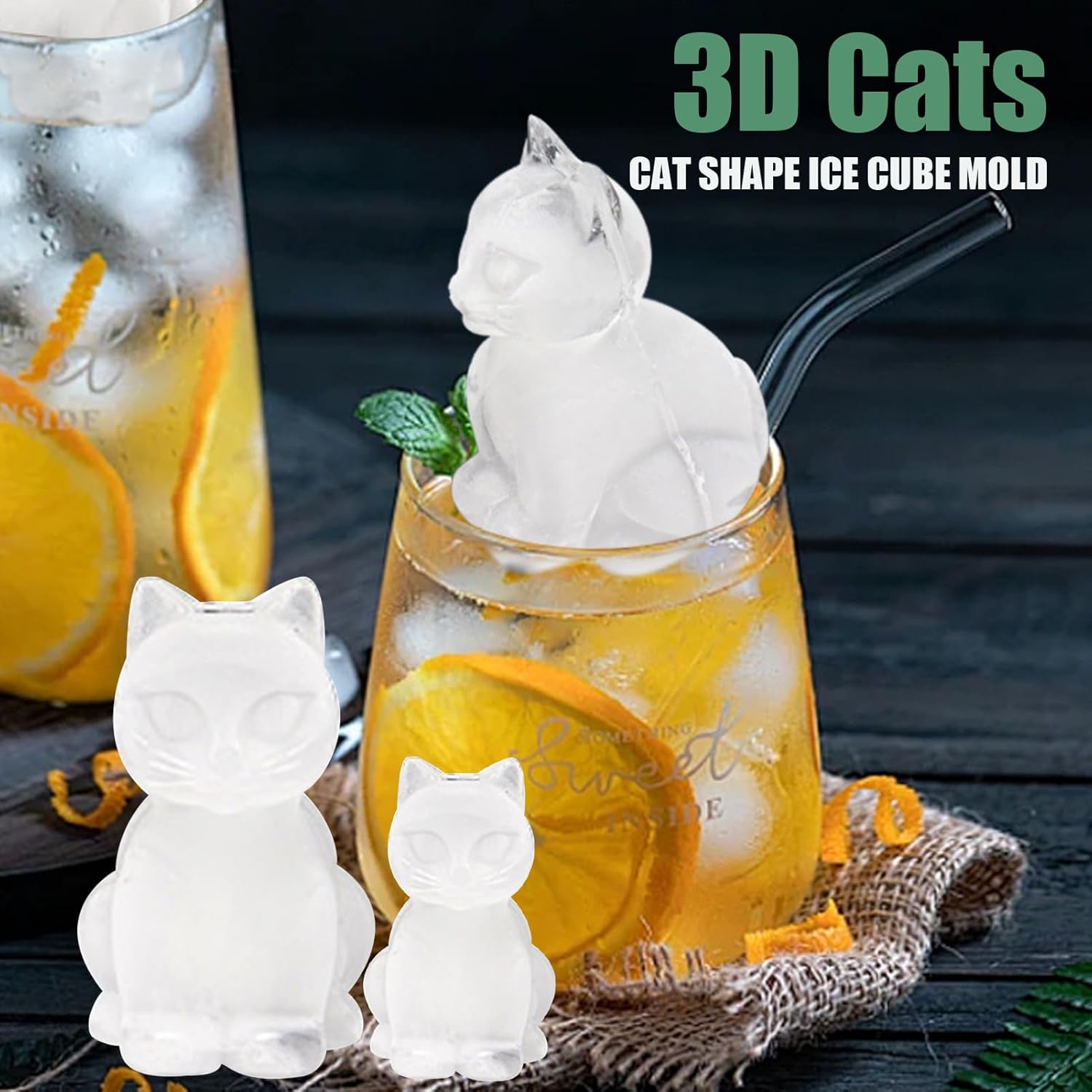 3D Cat Ice Cube Mold, Admaison - Silicone Mold Tray ulasan dan harga