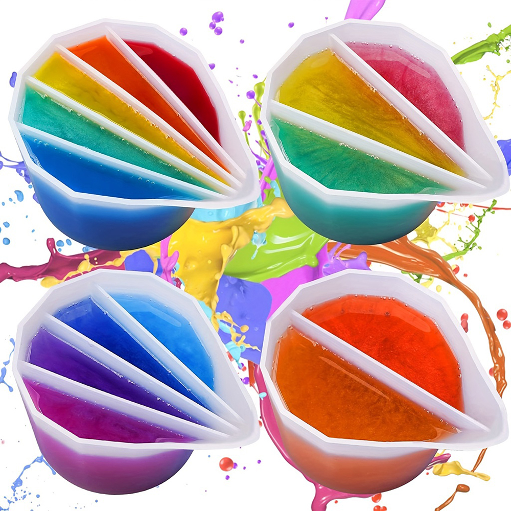 2/3/4/5 Grids Silicone Split C - Mixing Cup Silicone ulasan dan harga