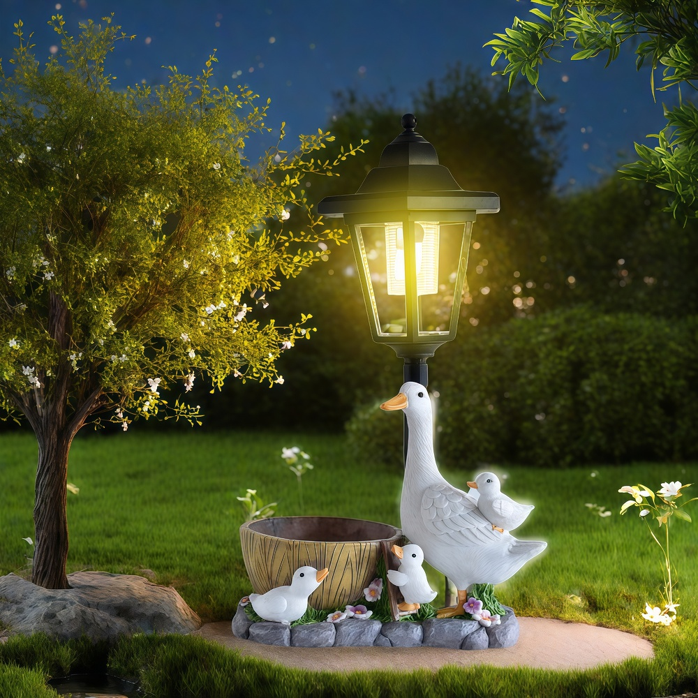 Solar Duck Night Light Garden  - Resin Craft Material ulasan dan harga