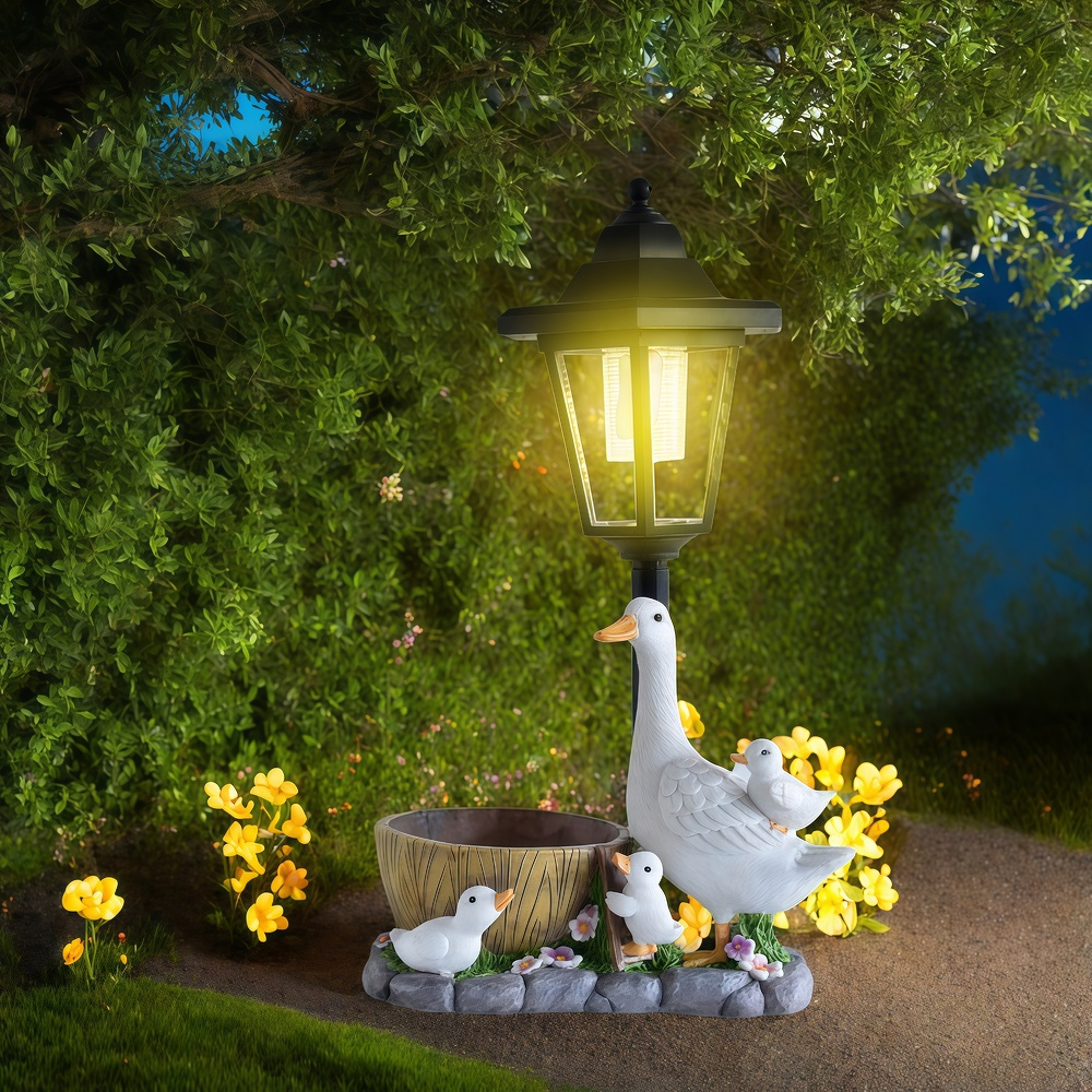 Solar Duck Night Light Garden  - Resin Craft Material ulasan dan harga