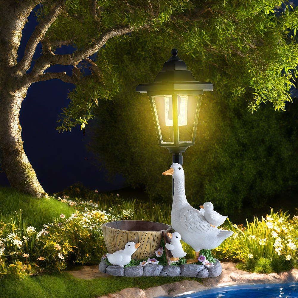 Solar Duck Night Light Garden  - Resin Craft Material ulasan dan harga