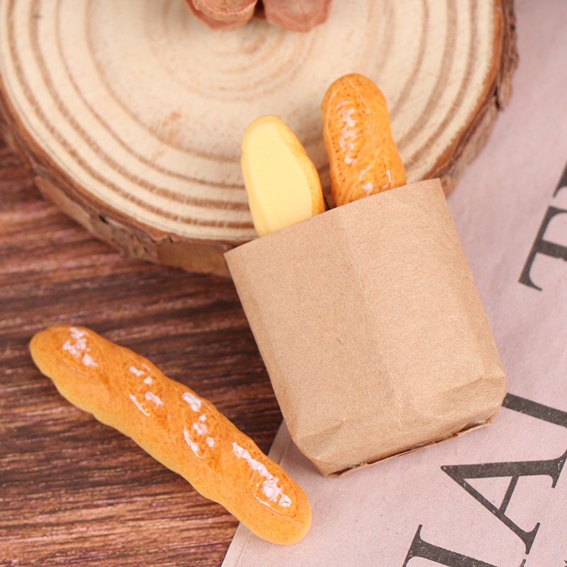 🛒1Set Fake Croissant Mini Food - Resin Crafts ulasan dan harga