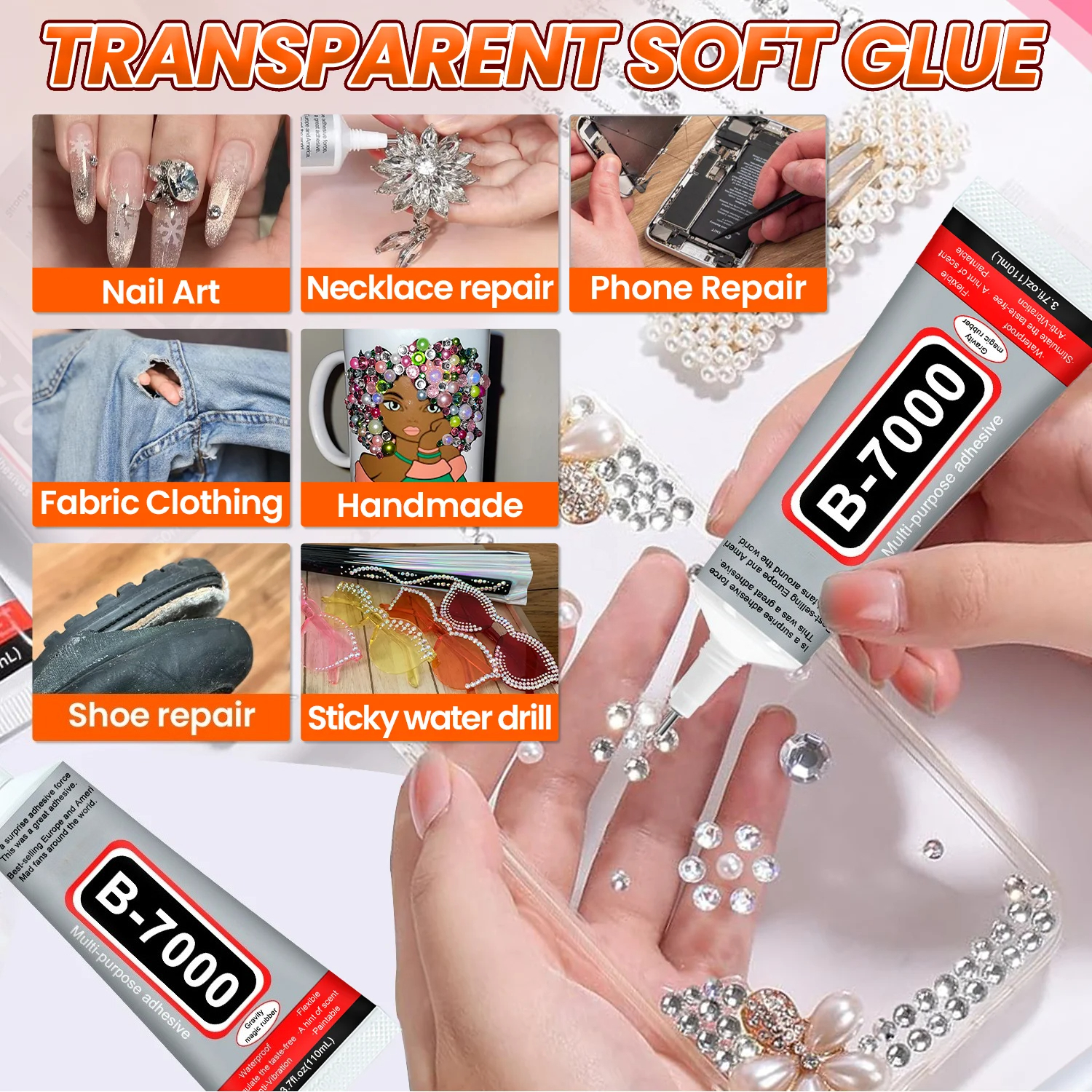 Super Glue B-7000 Loolifl 1-10 - Resin Crafts ulasan dan harga