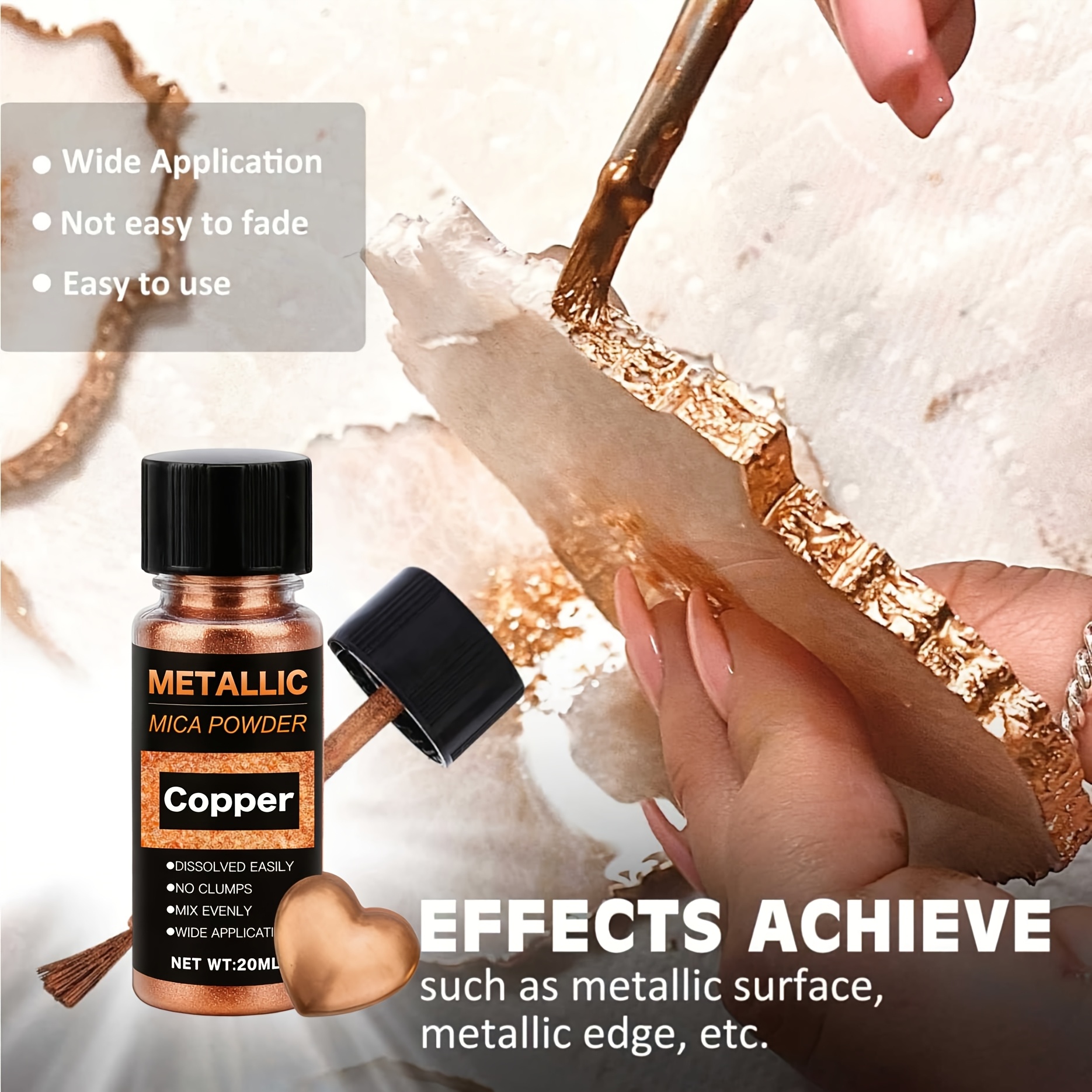 Metallic Mica Powder, Brushed  - Resin Pigment Set ulasan dan harga