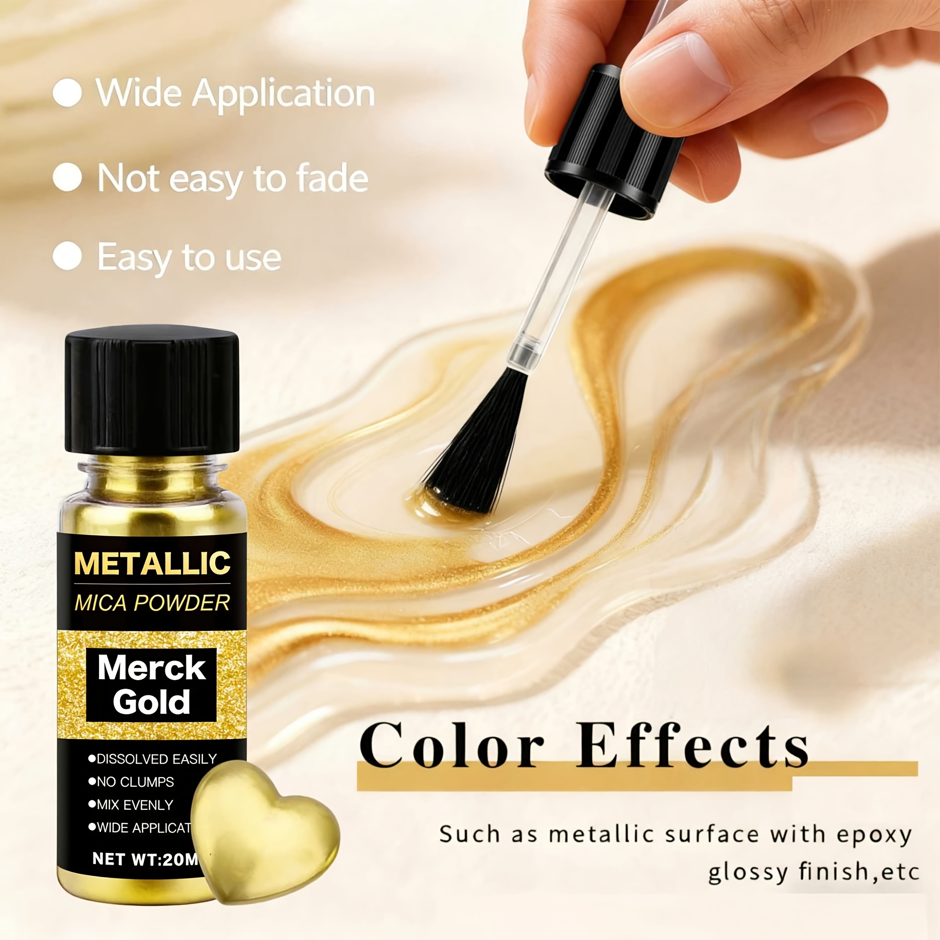 Metallic Mica Powder, Brushed  - Resin Pigment Set ulasan dan harga