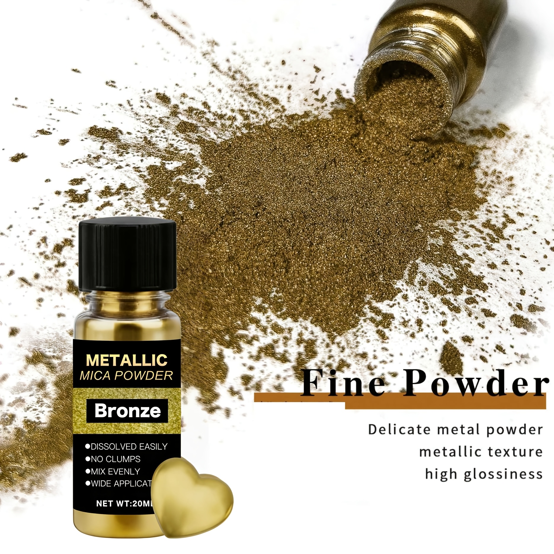 Metallic Mica Powder, Brushed  - Resin Pigment Set ulasan dan harga