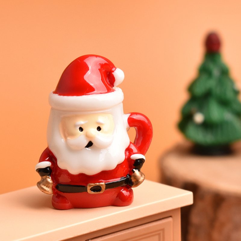 Mini Santa Teacup Ornament - R - Resin Craft Material ulasan dan harga