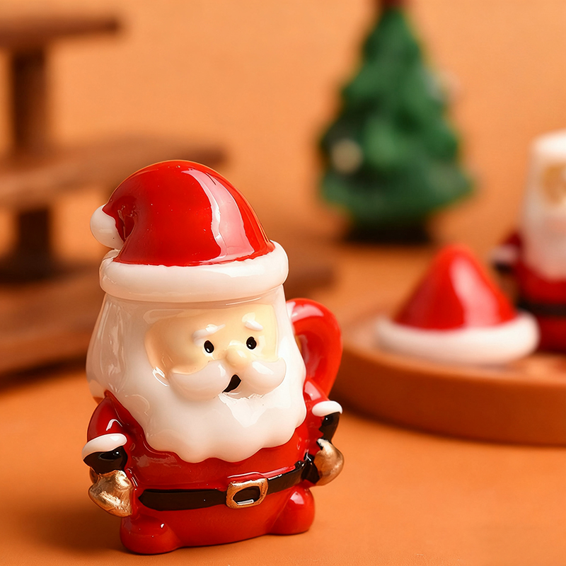 Mini Santa Teacup Ornament - R - Resin Craft Material ulasan dan harga