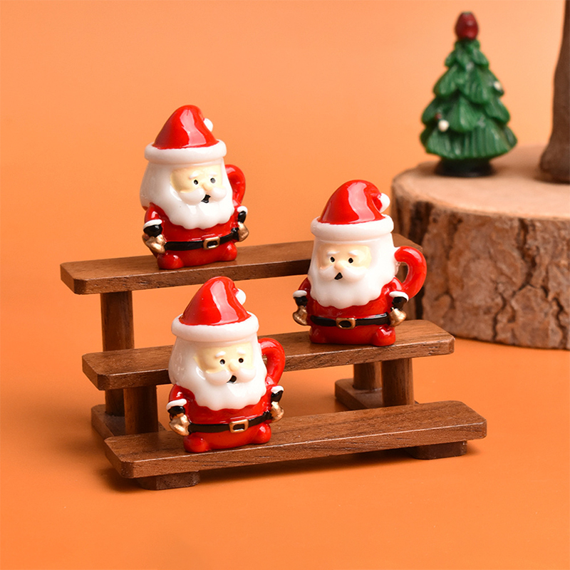 Mini Santa Teacup Ornament - R - Resin Craft Material ulasan dan harga
