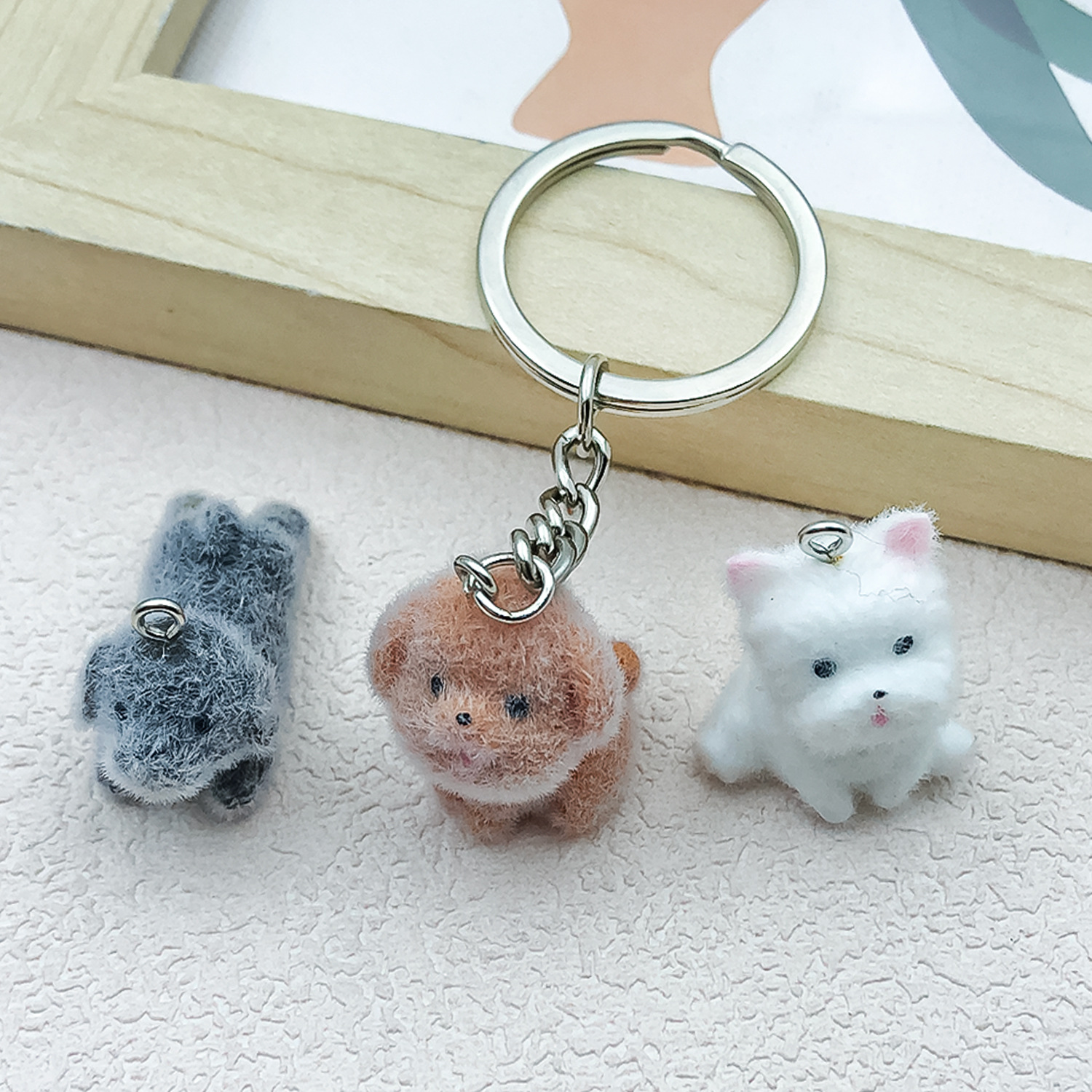 5pcs&1pc Flocked Resin Animal  - Resin Craft Material ulasan dan harga