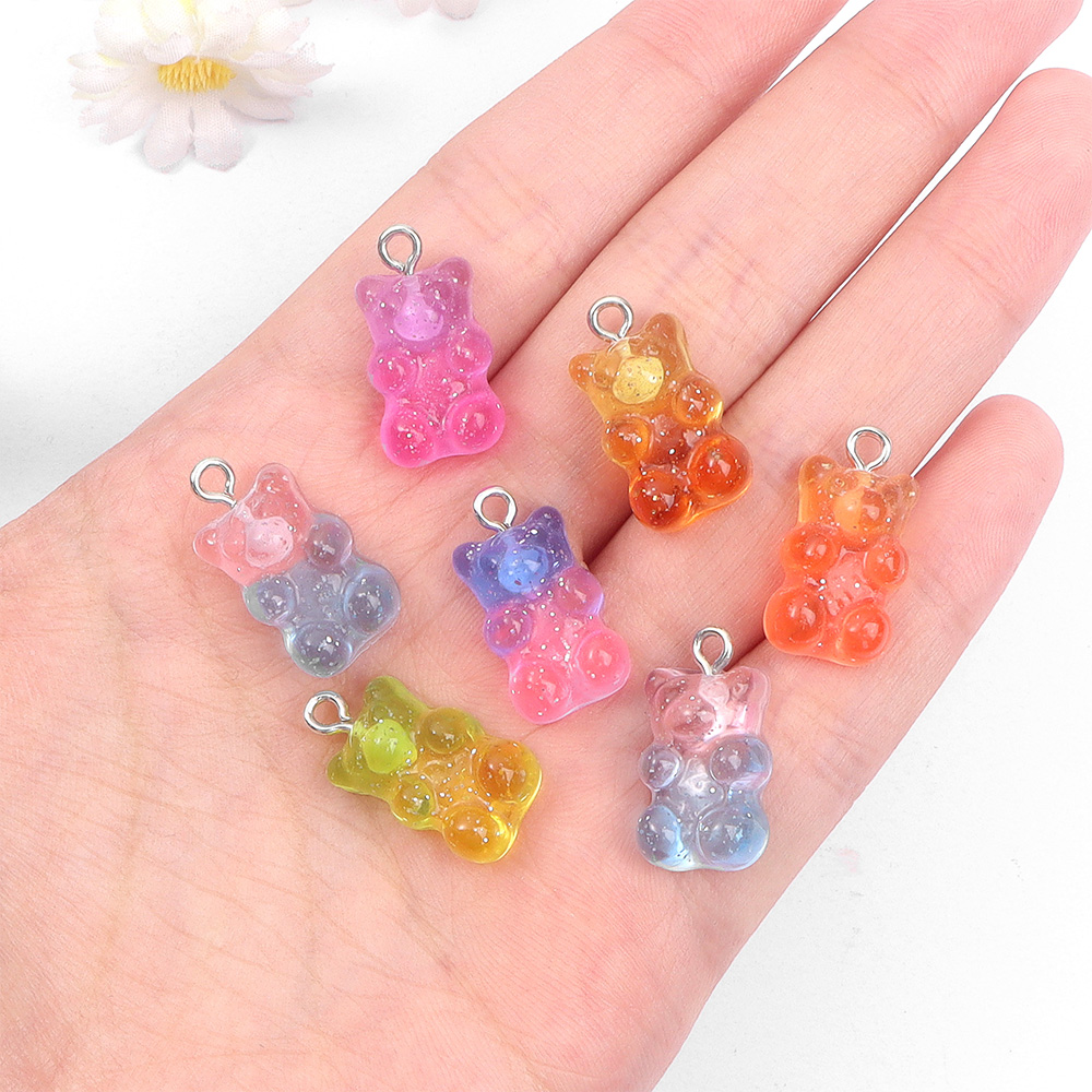 60pcs Dual Color Resin Bear Sh - Resin Craft Material ulasan dan harga