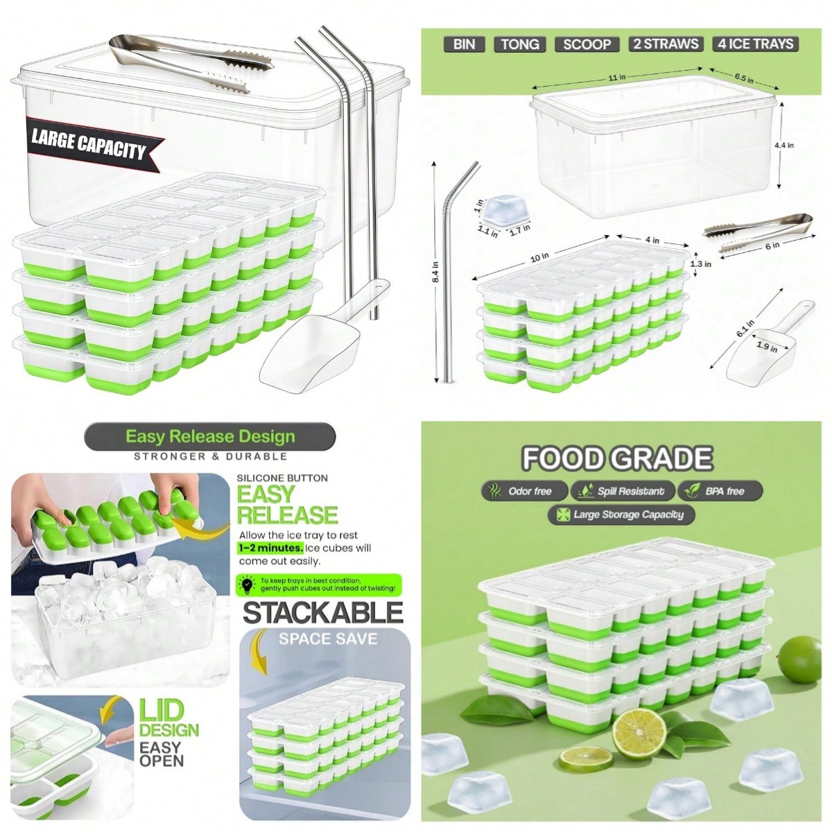 56pcs Tray With Lid And Bin –  - Silicone Mold Tray ulasan dan harga