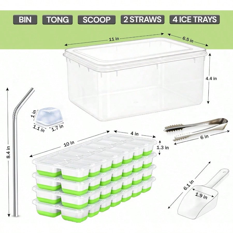56pcs Tray With Lid And Bin –  - Silicone Mold Tray ulasan dan harga