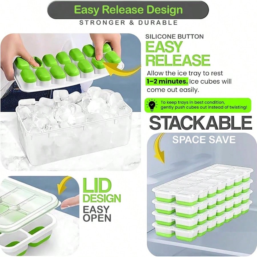 56pcs Tray With Lid And Bin –  - Silicone Mold Tray ulasan dan harga