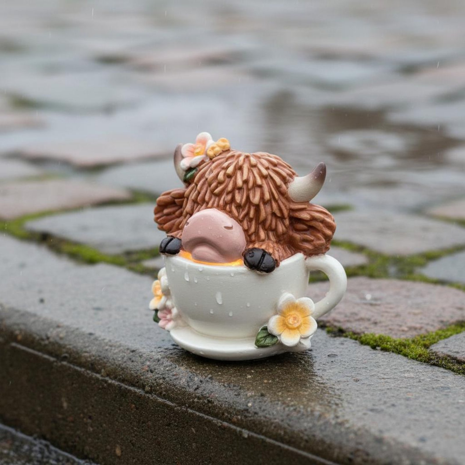 Highland Cow Garden Light Resi - Resin Crafts ulasan dan harga