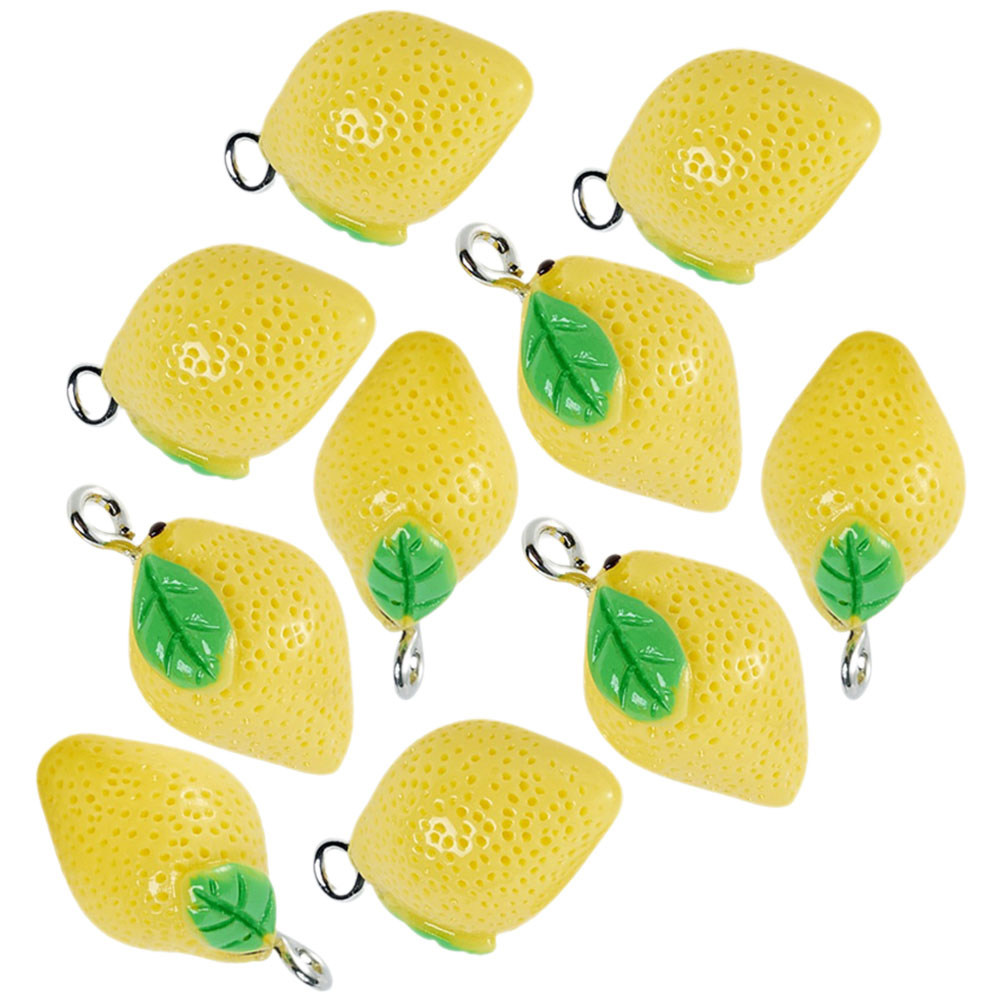 10Pcs Mini Lemon Charms Resin  - Crafting Resin ulasan dan harga