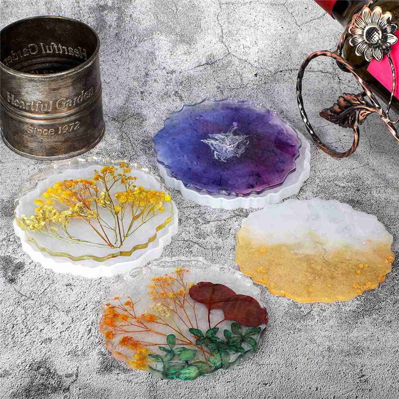 ABVT-12 Pieces Resin Coaster M - Geode Mold Silicone ulasan dan harga