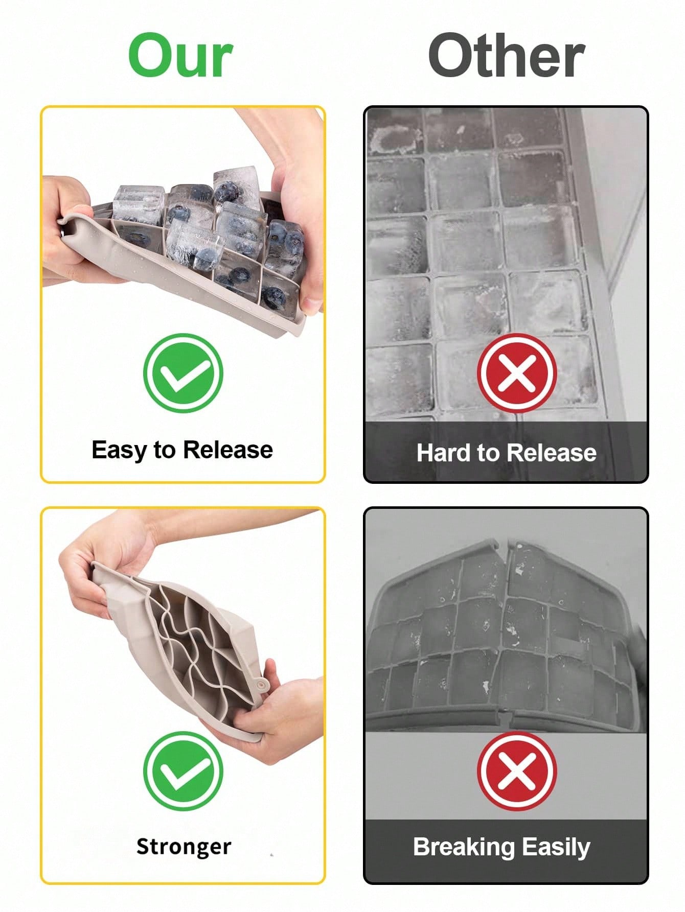 Madebyblanc 1pc 15 Grid Silico - Silicone Mold Tray ulasan dan harga