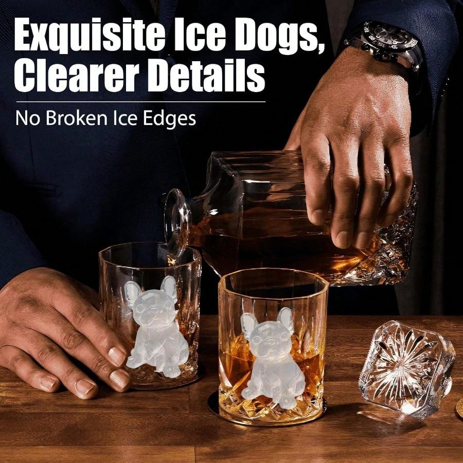 3D French Bulldog Cube Molds 2 - Silicone Mold Tray ulasan dan harga
