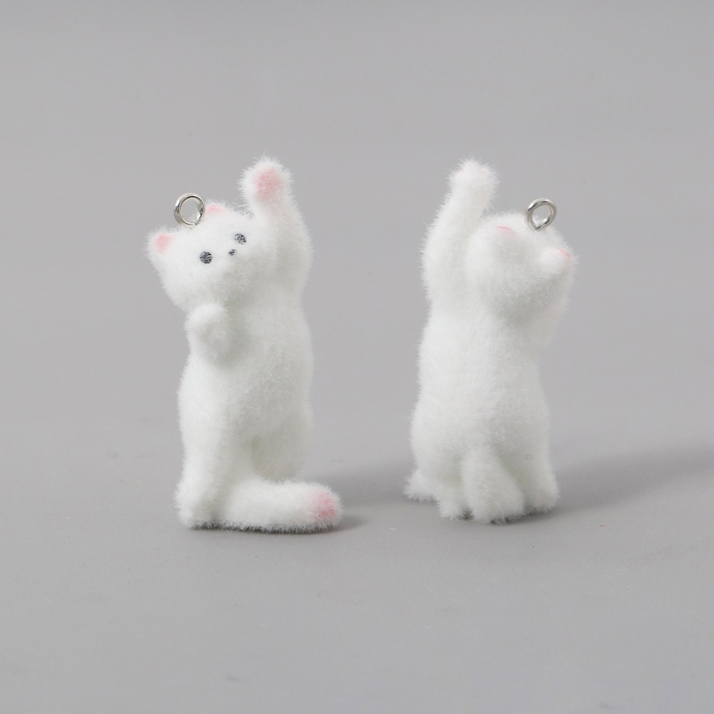 2pcs Flocking Little Cat Resin - Resin Craft Projects ulasan dan harga