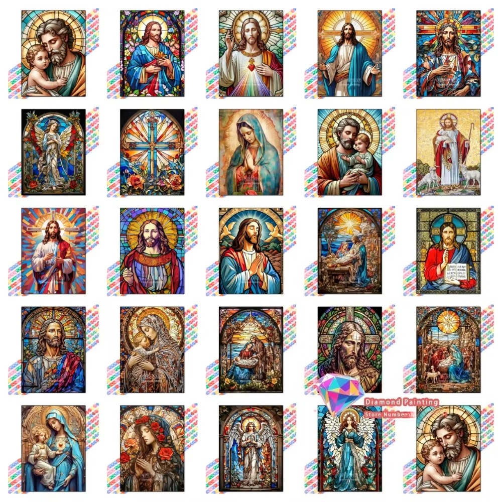 1PC frameless Easter Jesus Squ - Resin Craft Supplies ulasan dan harga